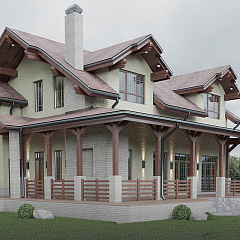 Проект реконструкции фасада загородного дома на Ильинском шоссе